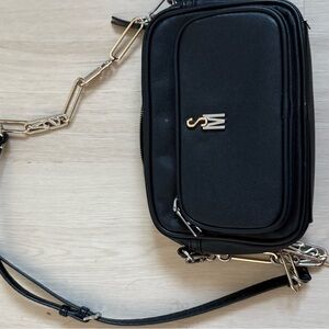 Steve Madden Black Crossbody Bag with Gold Accents